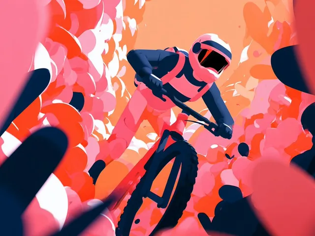 Cinematic Floral Mountain Biker preview image 1