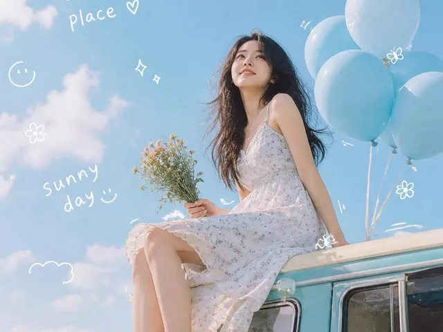 Dreamy Van Rooftop Flower Field Portrait preview image 1