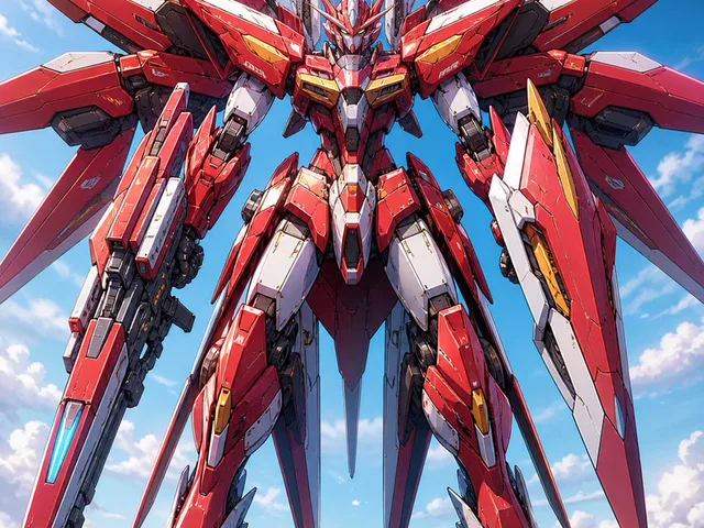 Crimson Winged Giant Mecha preview image 1