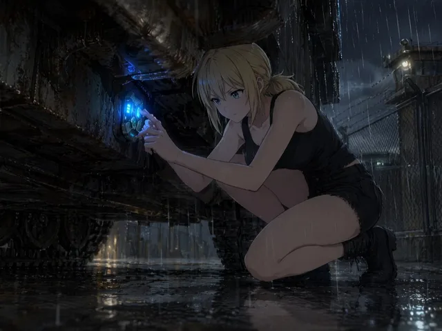 Rainy Sci-Fi Infiltration Scene preview image 1