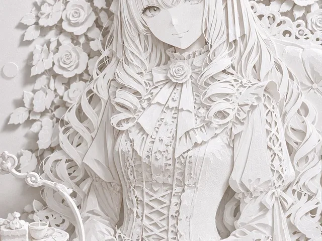 Realistic White Paper Craft Style Conversion preview image 1