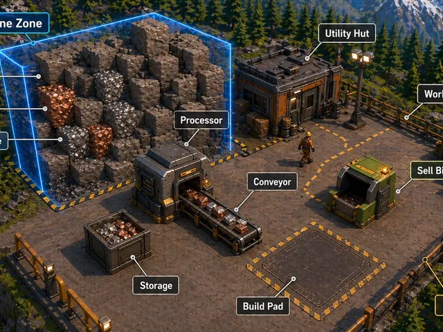 Annotated Isometric Mining Outpost preview image 1