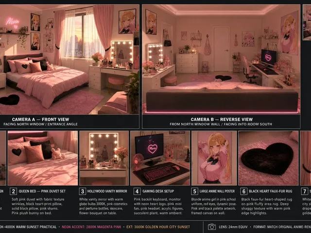 Pink Anime Bedroom Spatial Board preview image 1