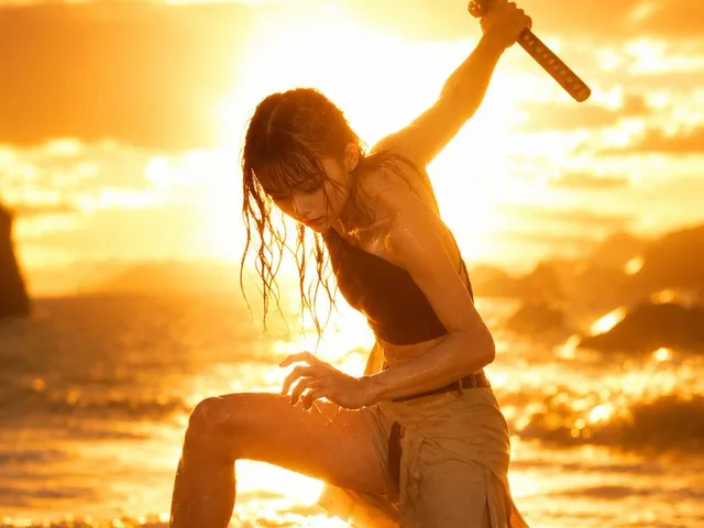 Sunset Beach Katana Pose preview image 1