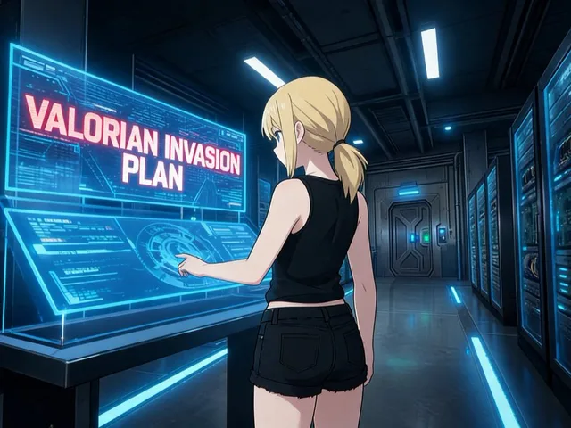 Anime Hacker in Futuristic Server Room preview image 1