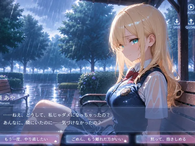 Rainy Park Visual Novel CG preview image 1