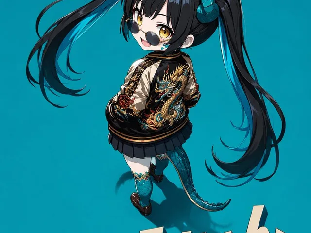 Cool Chibi Demon Girl Poster preview image 1