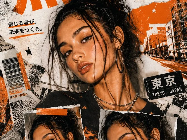 Y2K Japanese Street Editorial Poster preview image 1