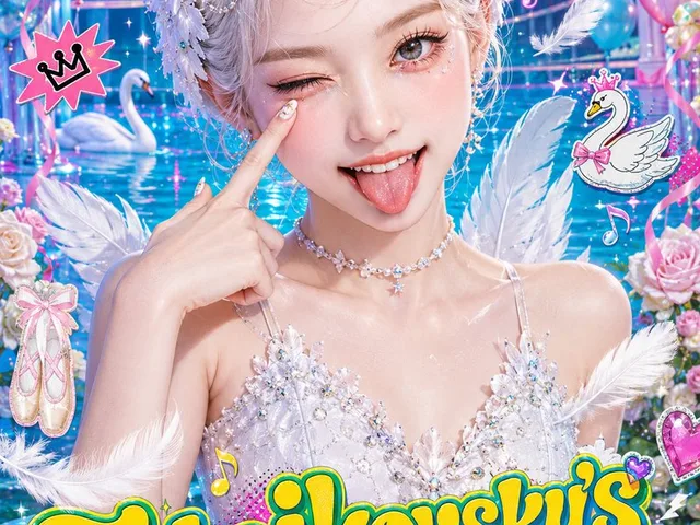 Pop Swan Lake Birthday Poster preview image 1
