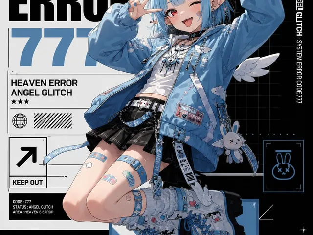 Heaven Error Angel Glitch Poster preview image 1