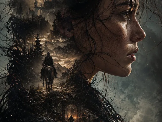 Dark Fantasy Double Exposure Poster preview image 1