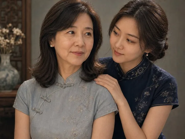 Vintage Qipao Mother and Daughter Portrait preview image 1