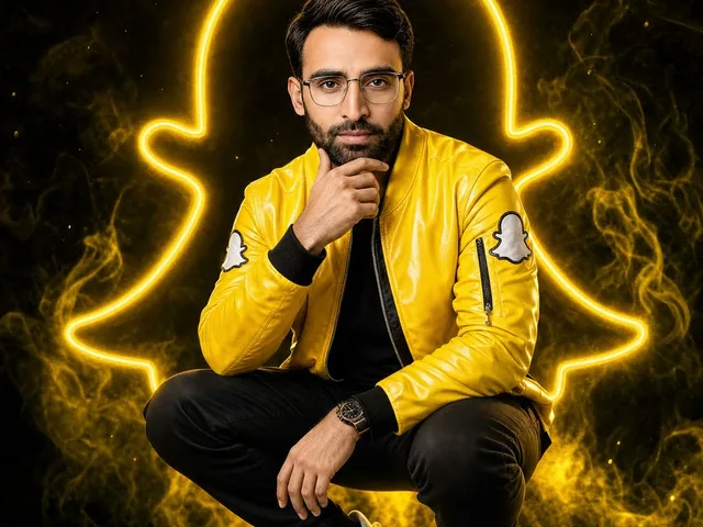Neon Snapchat Portrait Poster preview image 1