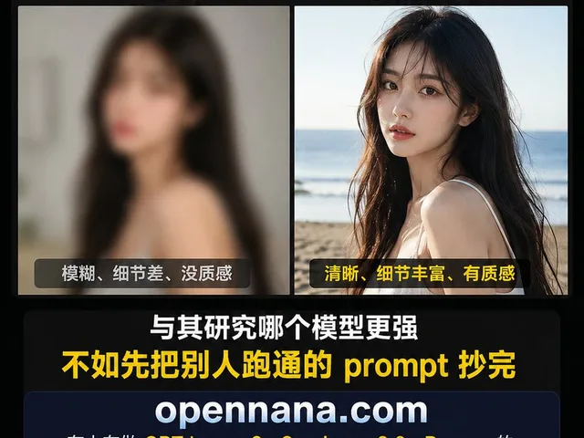 Chinese AI Prompt Comparison Poster preview image 1