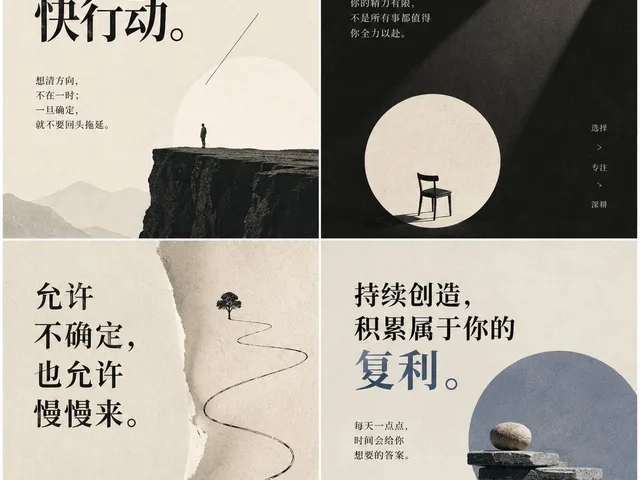Minimal Chinese Advice Card Grid preview image 1