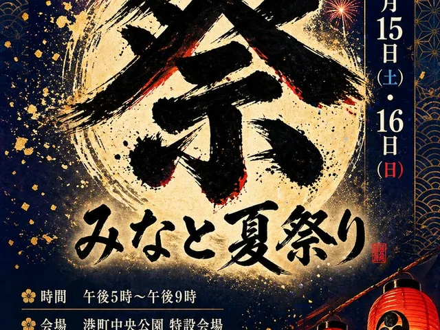 Japanese Summer Festival Poster preview image 1