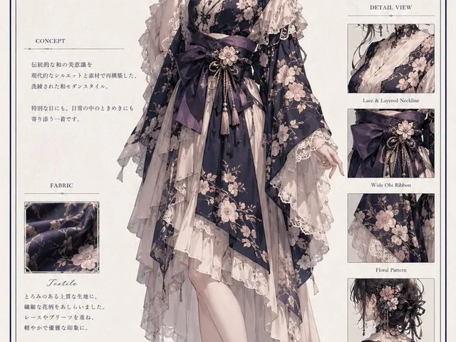 Wafuku Modern Fashion Poster preview image 1