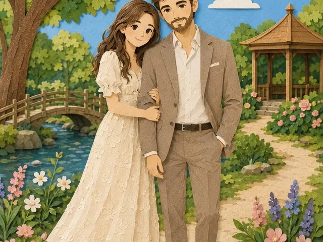 Romantic Paper-Cut Couple Portrait preview image 1