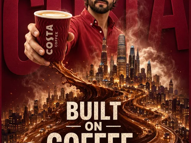 Surreal Coffee Ad Poster preview image 1