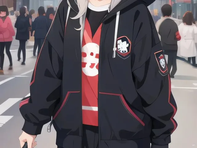Cat-Ear Hoodie Anime City Portrait preview image 1