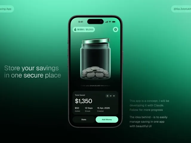 3D Savings App Jar UI Mockup preview image 1