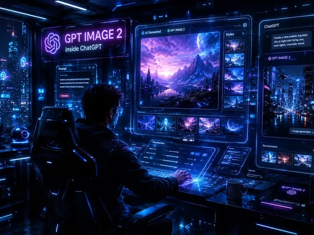 Cyberpunk AI Creative Workspace preview image 1