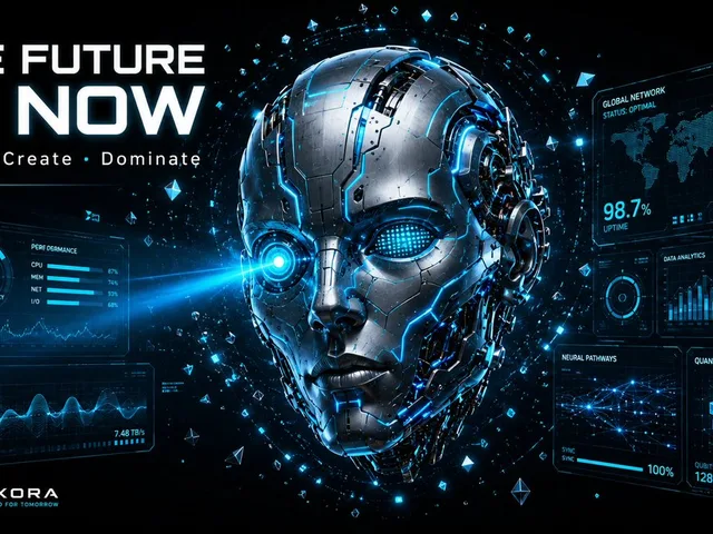 Futuristic Robot Tech Poster preview image 1