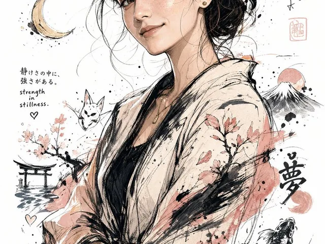 Japanese Ink Splatter Comic Illustration preview image 1