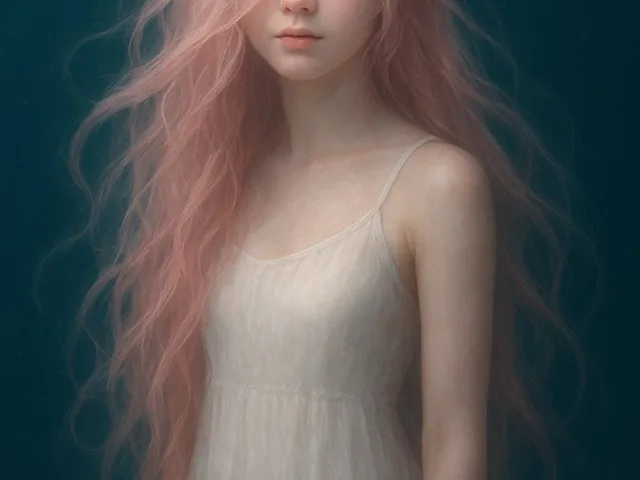 Dreamy Underwater Pink-Haired Portrait preview image 1