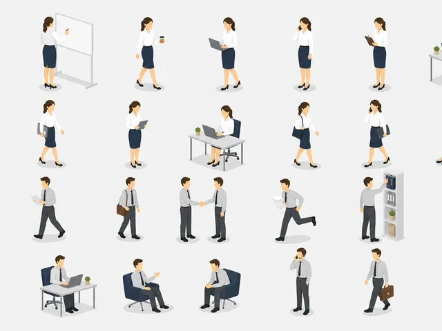 Isometric Office Worker Asset Sheet preview image 1