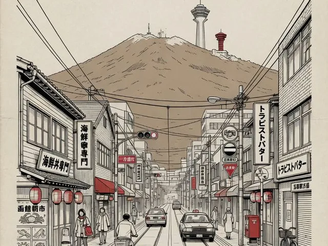 Vintage Hakodate Travel Poster preview image 1