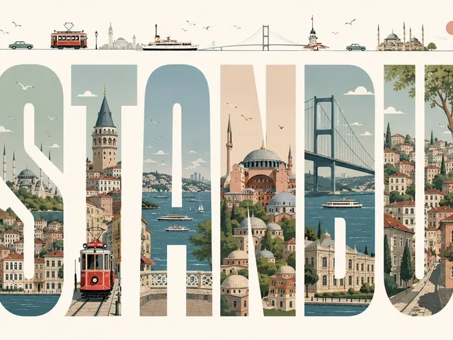 Istanbul Typographic Travel Poster preview image 1