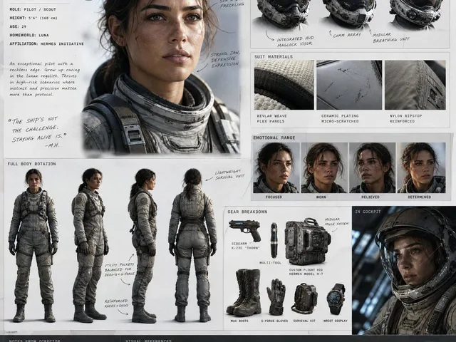 Cinematic Sci-Fi Character Development Board preview image 1