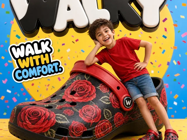 Vibrant Children's Shoe Ad Poster preview image 1