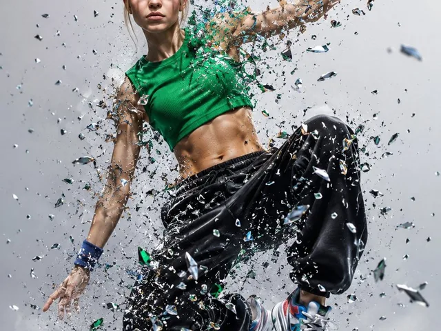 Glass Shard Dance Action Portrait preview image 1