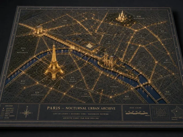 Paris Nocturnal Urban Archive Map preview image 1