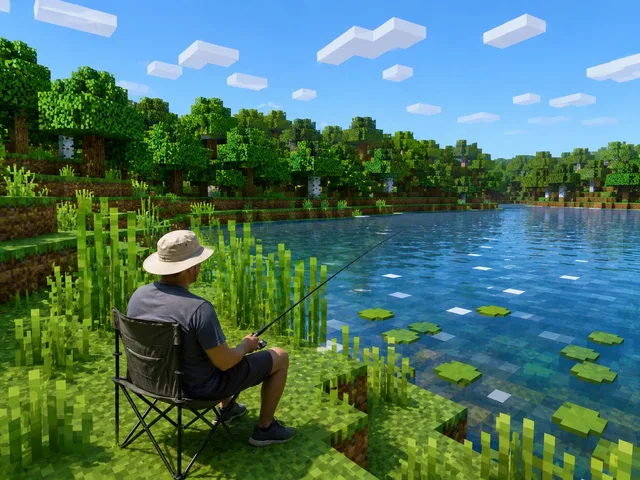 Realistic Fisherman in Minecraft Lake preview image 1