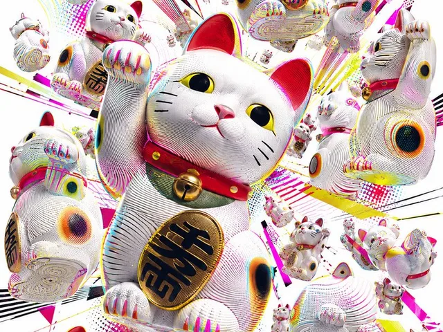 Exploding Maneki Neko Pop Art preview image 1