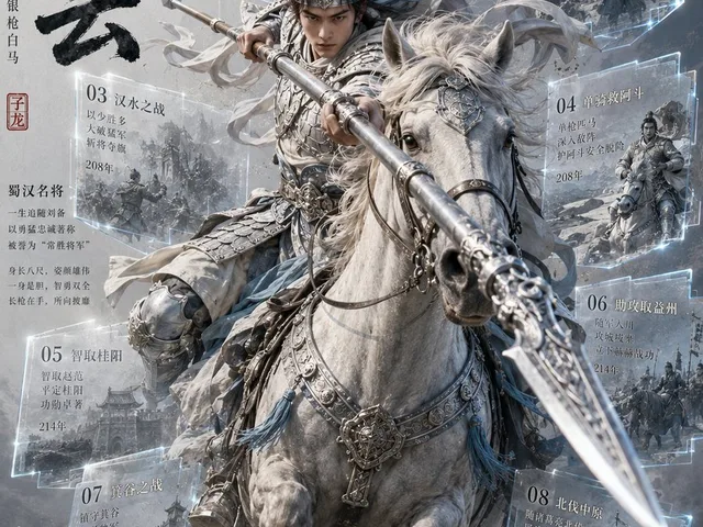 Zhao Yun Cavalry Infographic Poster preview image 1