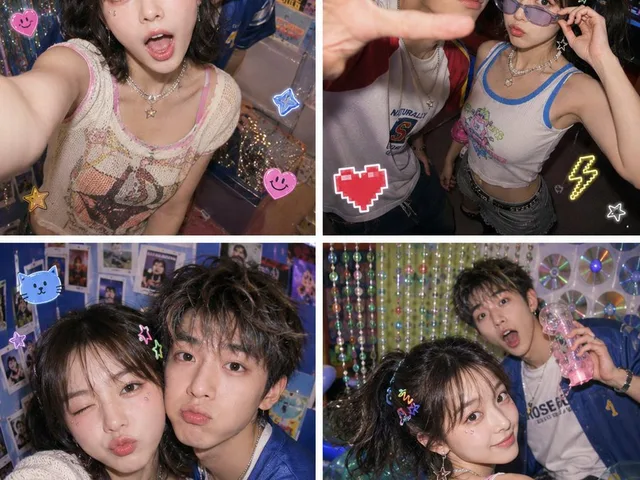 Y2K Fish-eye 2x2 Photo Booth Collage preview image 1