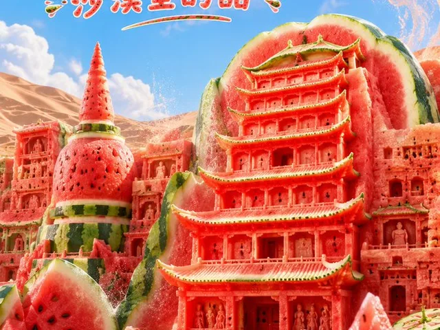 短文版提示词：
生成一张高传播感的 9:16 竖版「西瓜风格城市地标建筑」创意海报。

【用户输入】 preview image 1