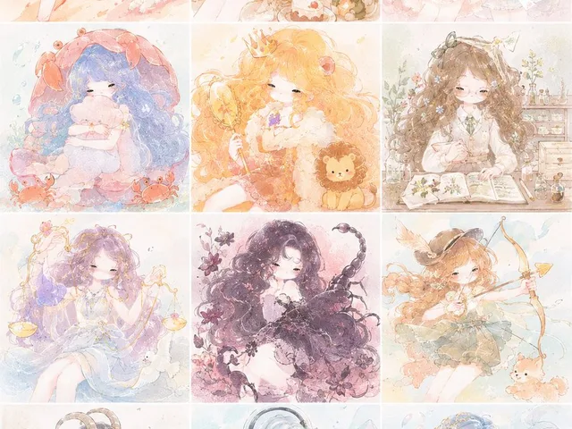 Pastel Zodiac Girls Grid preview image 1