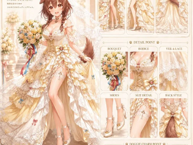 Anime Wedding Dress Character Sheet preview image 1