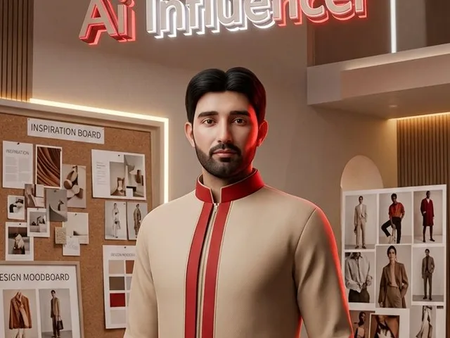 Luxury AI Influencer Workspace Render preview image 1