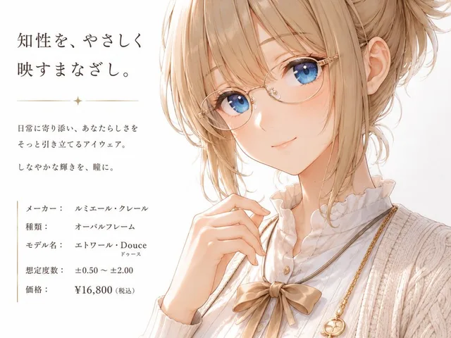Minimalist Anime Eyeglasses Fashion Poster preview image 1