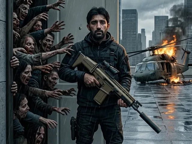 Stormy Rooftop Zombie Siege preview image 1