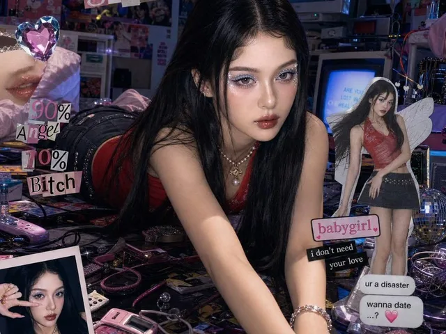 Chaotic Y2K Cyber-Pop Editorial Portrait preview image 1