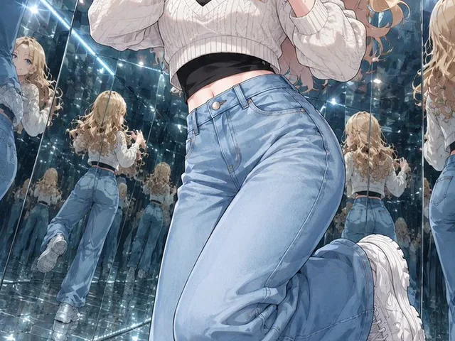 Anime Girl in Mirror Room preview image 1