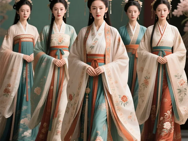 Five Hanfu Noblewomen Portrait preview image 1