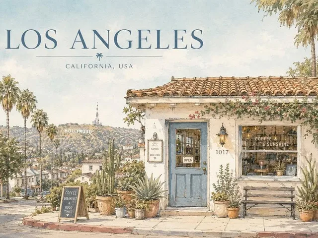 Watercolor City Travel Poster preview image 1